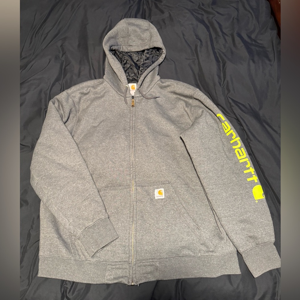 Carhartt Grey Insulated Zip Up Hoodie